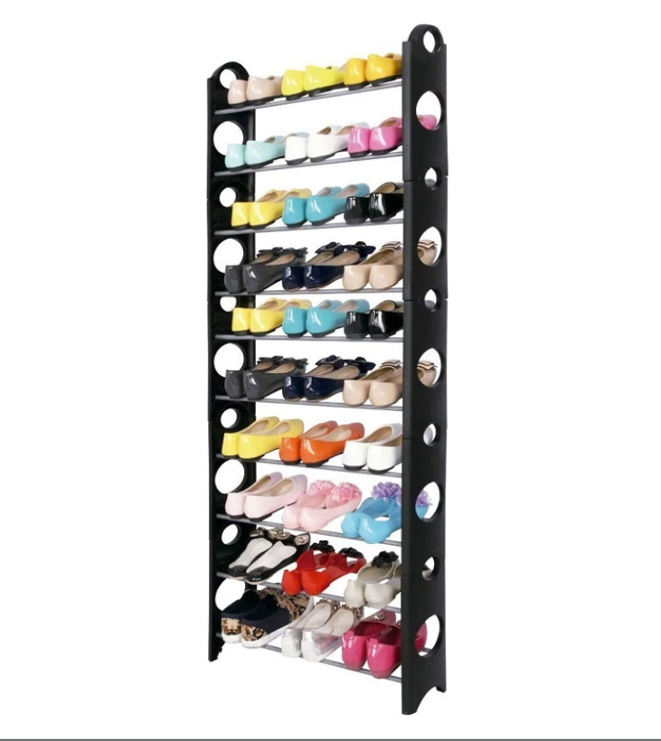 Factory Direct Sale Various Widely Used Black Portable Shoe Racks