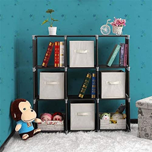 12-Cube Storage Shelf Bookcase Closet Organizer in Kids Room