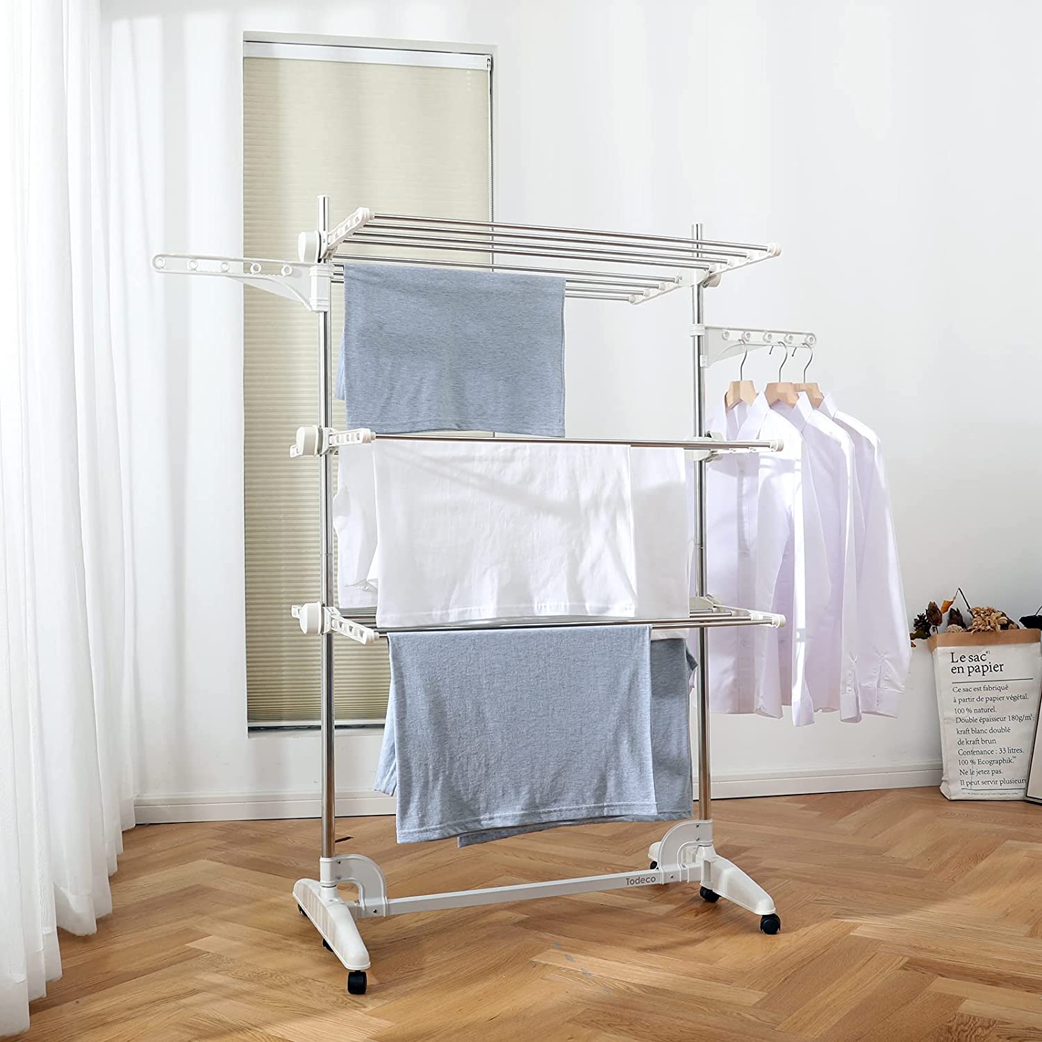Hot Sell Airfoil Metal Drying Rack Large Space Wholesale