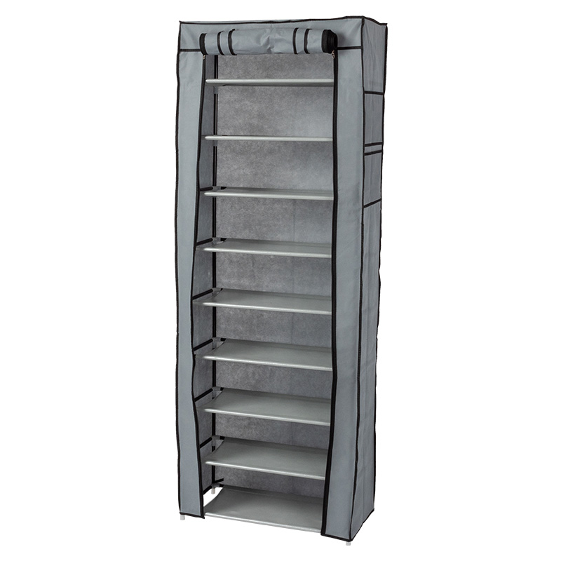 Freestanding shoe rack with dustproof non-woven cover 10-layer shoe cabinet storage rack shoe cabinet tower