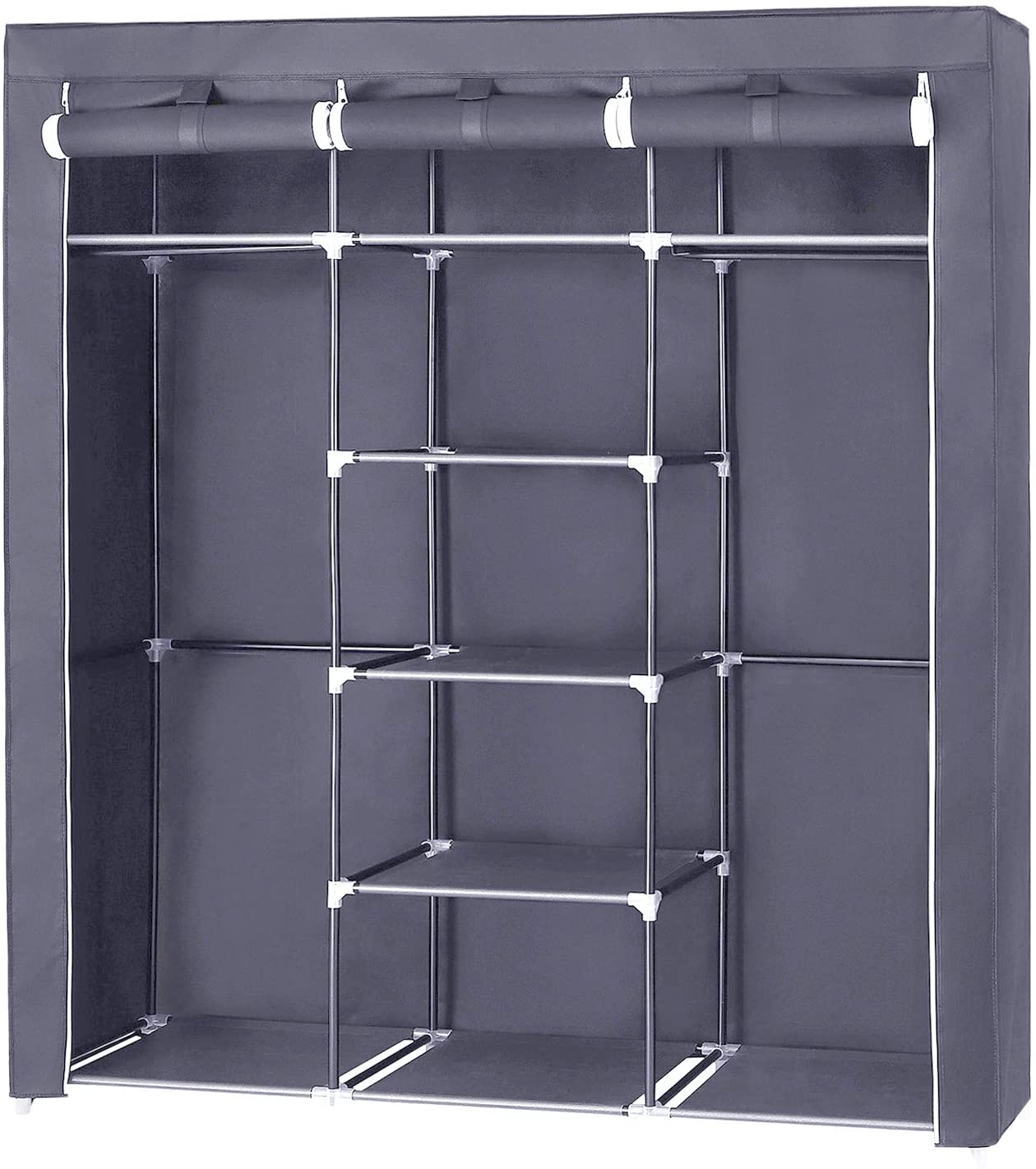 Hot Sell High-Quality Closet Wardrobe with Cover with 6 Storage Shelves