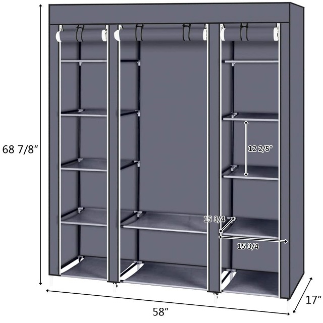Support OEM new style non fabric wardrobe and sell assemble storage cabinet cloth