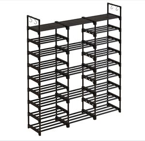 Shoe Rack Organizer for Entryway Closet, 9 Tiers Metal Shoe Storage Shelf for 50-55 Pairs Shoe and Boots, Space Saving Large Shoe Cabinet for Bedroom Cloakroom Hallway