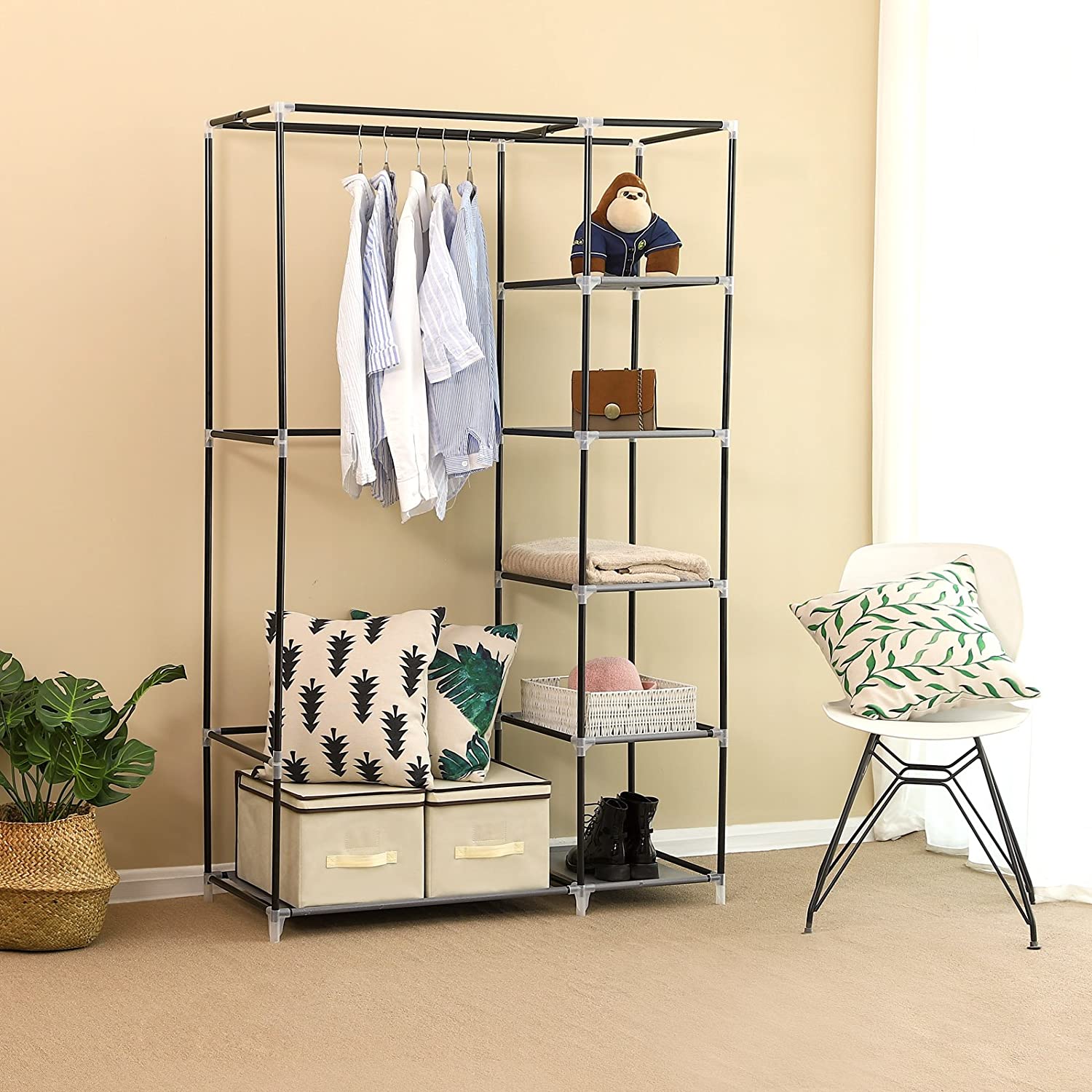 Wardrobe for Hanging Clothes Only And Cloth Closet Organizer