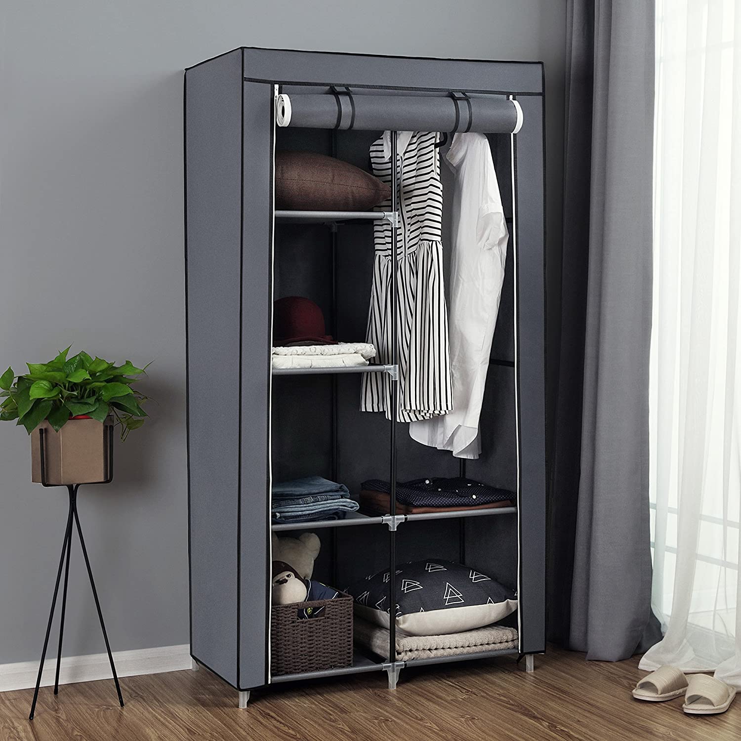 Simple Design Foldable Non Woven Wardrobe for Bedroom