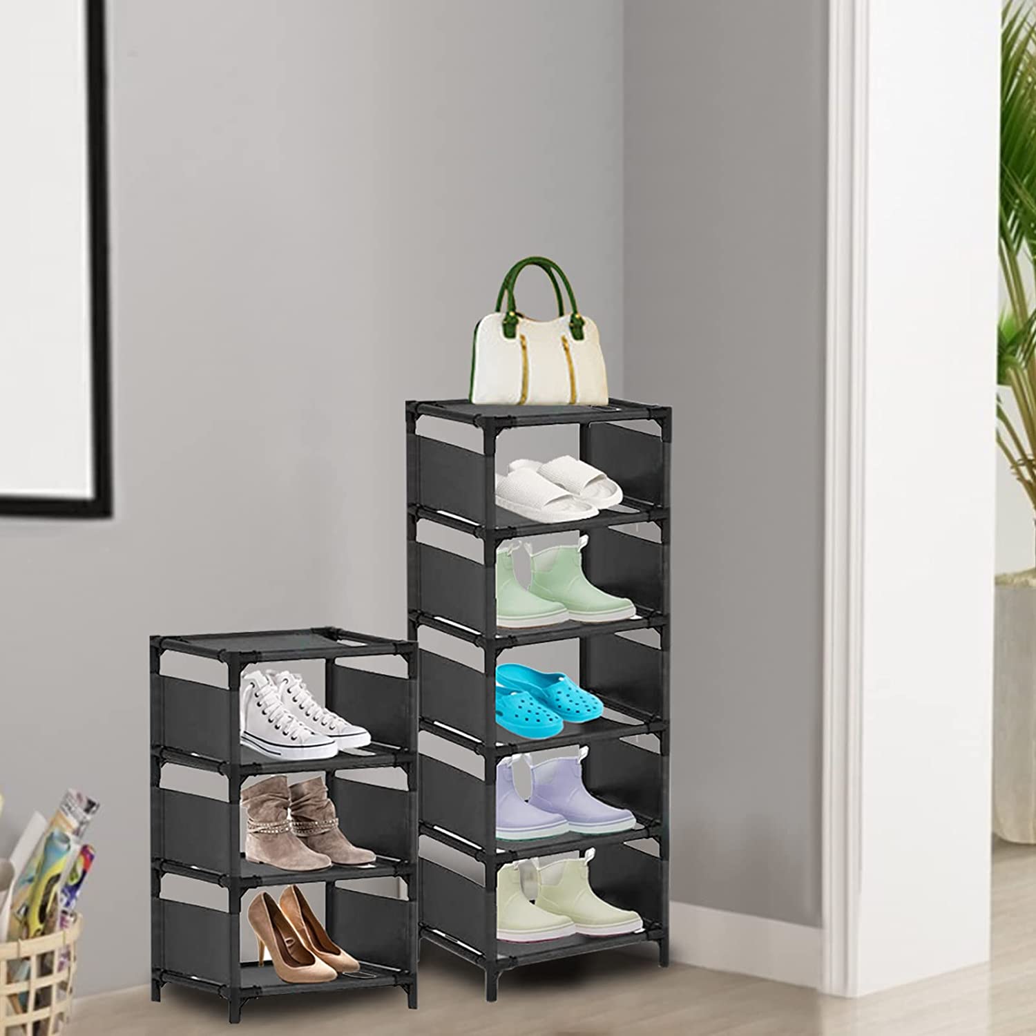 Large Shoe Tower 10 Tiers Metal Stackable Shoe Cabinet Manufacturer