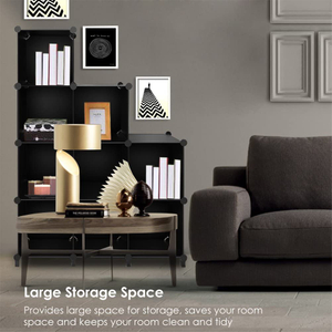 Cube Storage Organizer DIY Plastic Stackable Shelf Multifunctional Modular Bookcase Closet Supplier