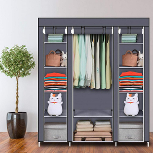 Wardrobe Closet for Hanging Clothes Storage Organizer Shelves for Bedroom
