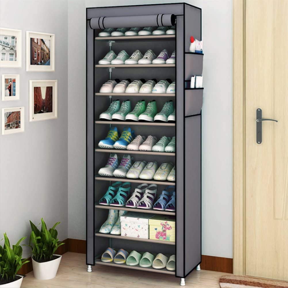 Multilayer Shoe Rack Detachable Dustproof Nonwoven Fabric Shoe Cabinet Home Standing Space-Saving Stand Holder Shoes Organizer 