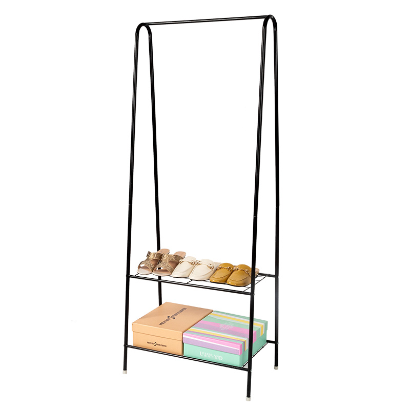 Household small adjustable and easy to assemble folding bedroom door coat rack hanger